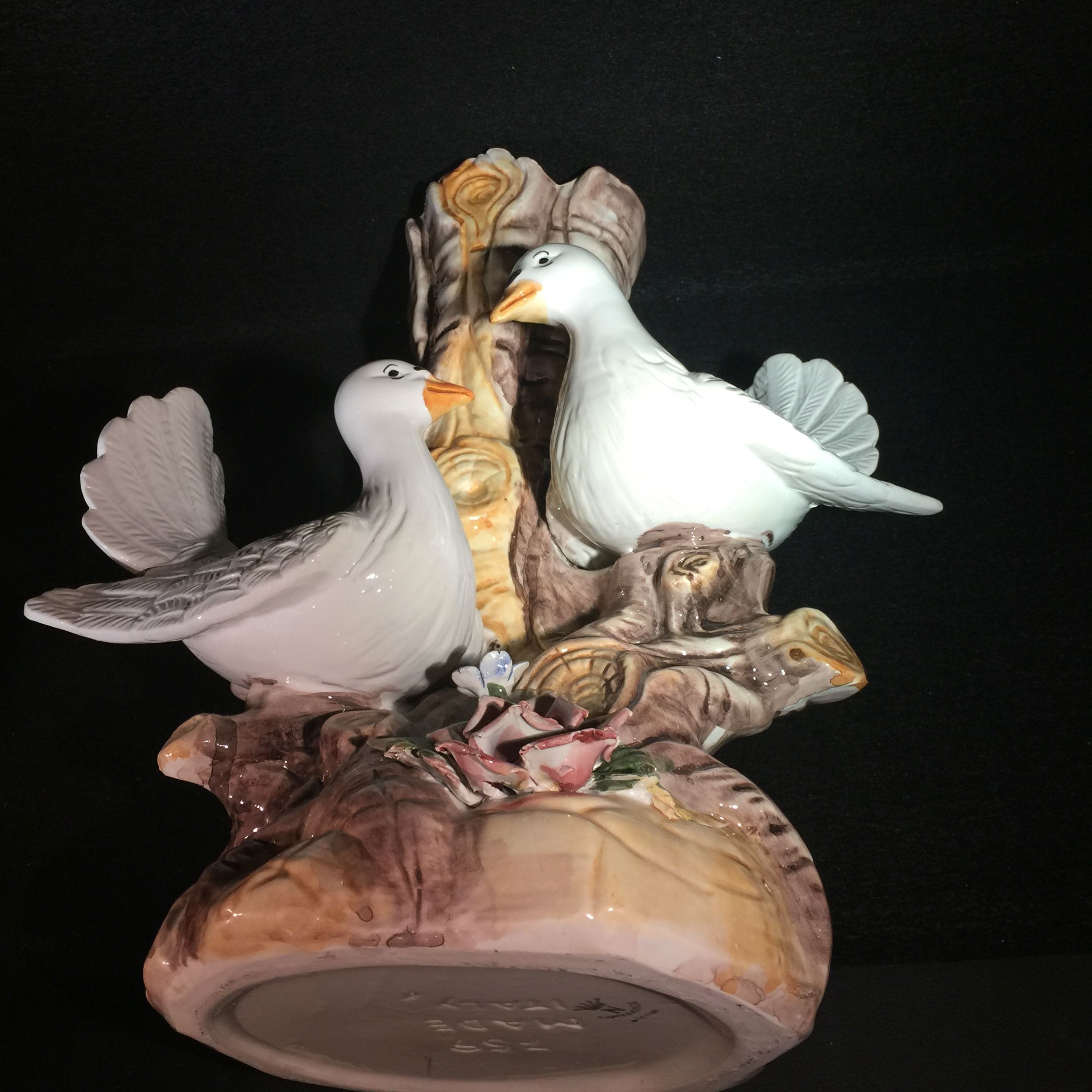 Capodimonte Italy Doves and Floral Porcelain Authentic Figurine eBay
