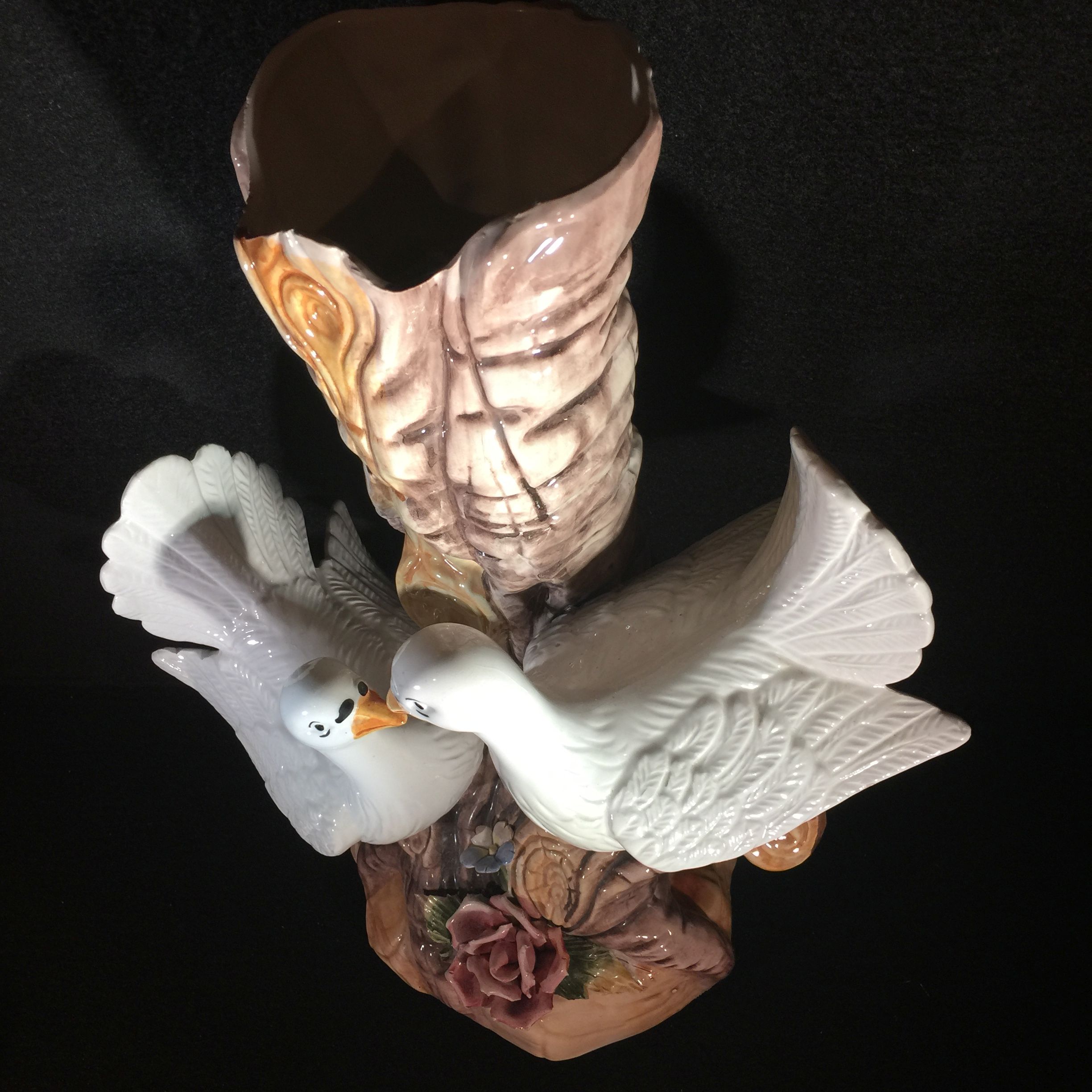 Capodimonte Italy Doves and Floral Porcelain Authentic Figurine eBay